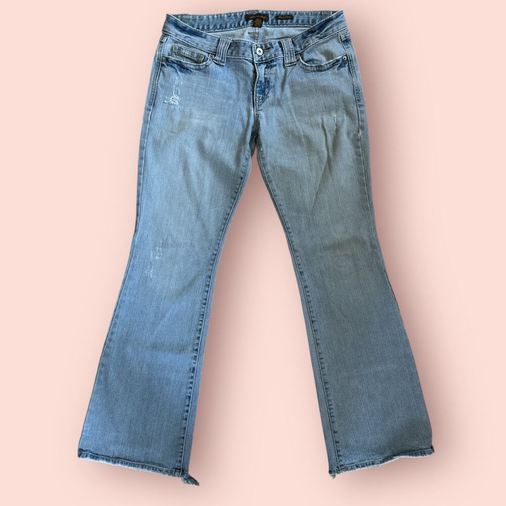 Vintage Y2K Aeropostale Jeans Women's 7/8 Low Rise Skinny Flare Bimbo Fairy